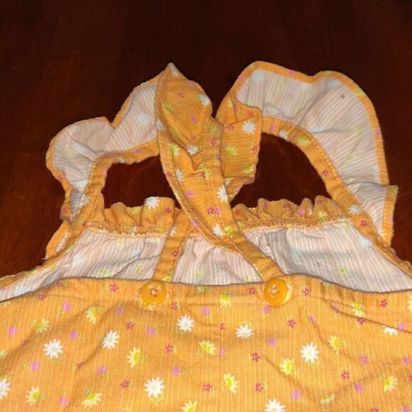 Carter's Orange Flower Print Romper‎ Size 18-24 Months - Picture 6 of 6